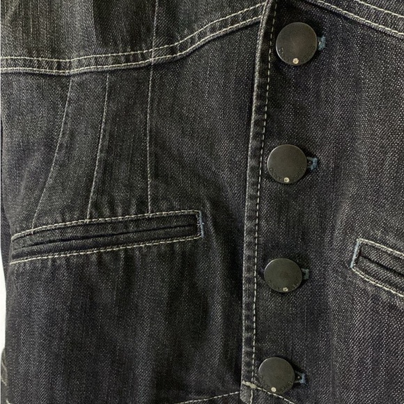 DKNY 00s Denim Cotton Blazer Jacket - Picture 11 of 12